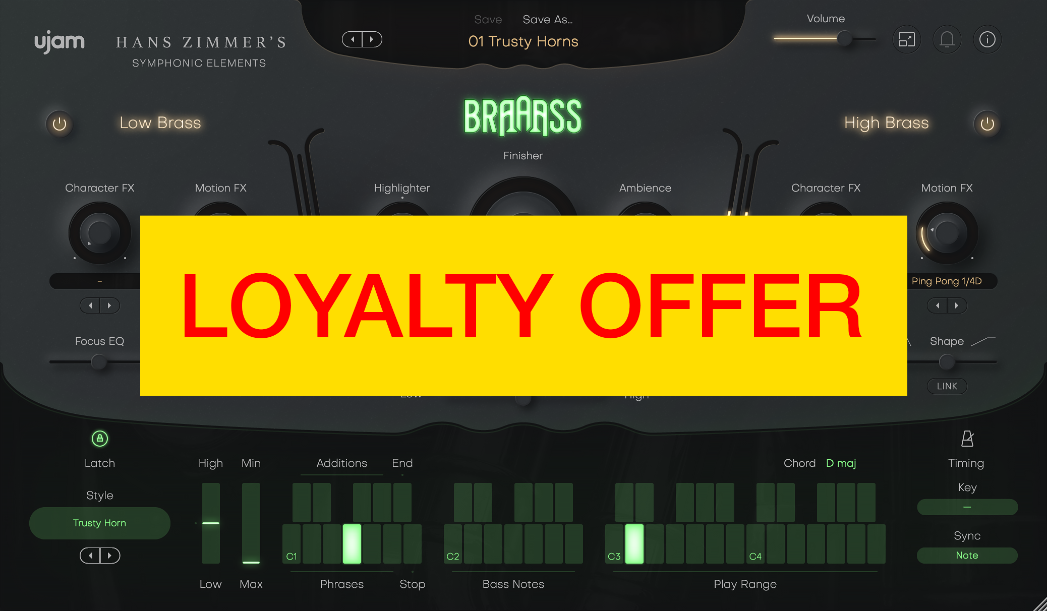 UJAM BRAAASS Loyalty Offer