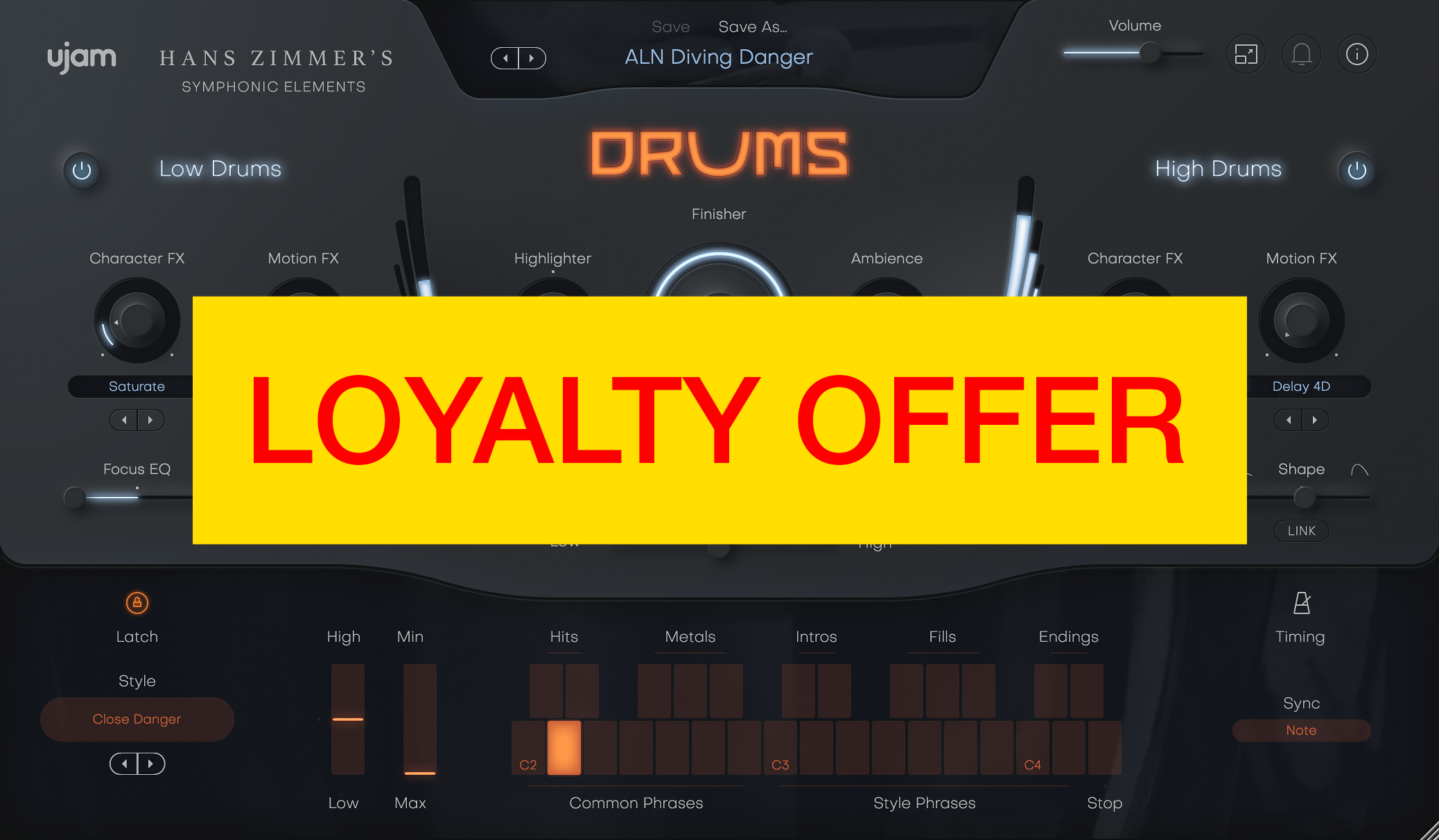 UJAM DRUMS Loyalty Offer