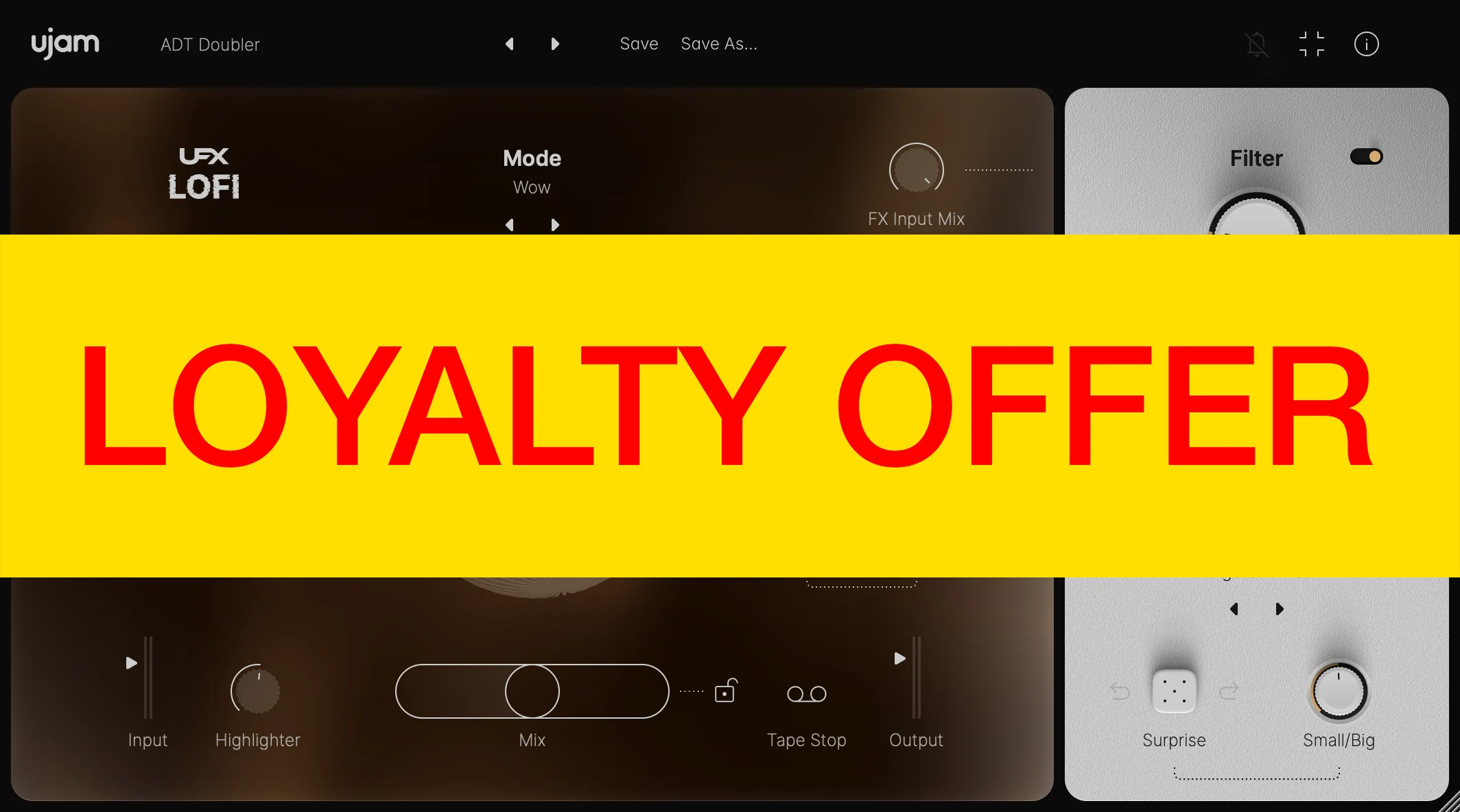 UJAM UFX LOFI Loyalty Offer